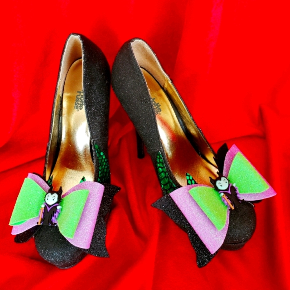 Fun one of a kind Maleficent highheels